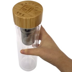 Preview: Glasflasche doppelwandig mit Infusor