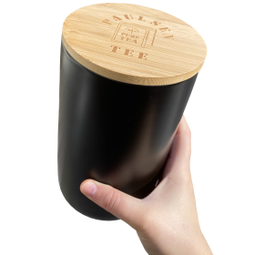 Preview: Keramikdose mit Bambusdeckel