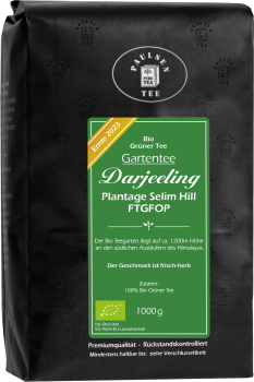 Bio Darjeeling FTGFOP, grüner Tee, Ernte 2023 - Gartentee - Plantage Selim Hill