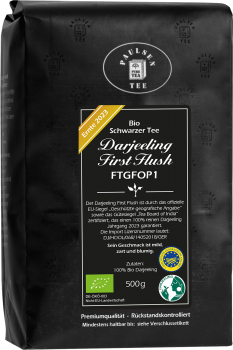 Bio Darjeeling First Flush FTGFOP1, schwarzer Tee, Ernte 2023