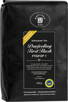 Darjeeling First Flush FTGFOP1, schwarzer Tee, Ernte 2022