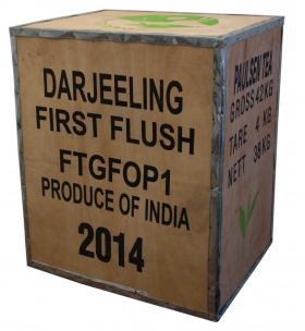 Teekiste aus Indien - Darjeeling - Erntejahr 2014