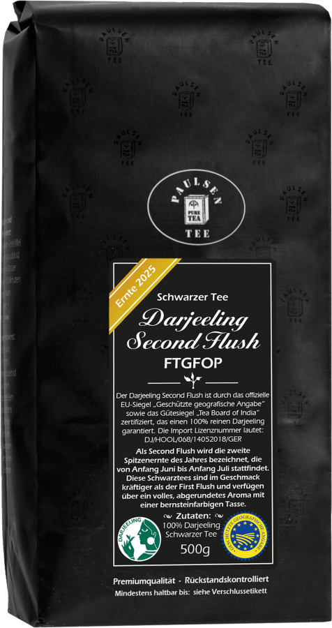 Darjeeling Second Flush FTGFOP, schwarzer Tee, Ernte 2025