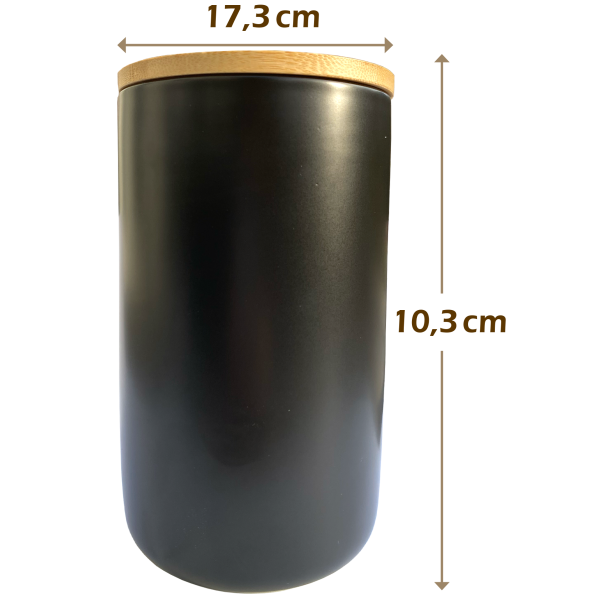 Keramikdose mit Bambusdeckel