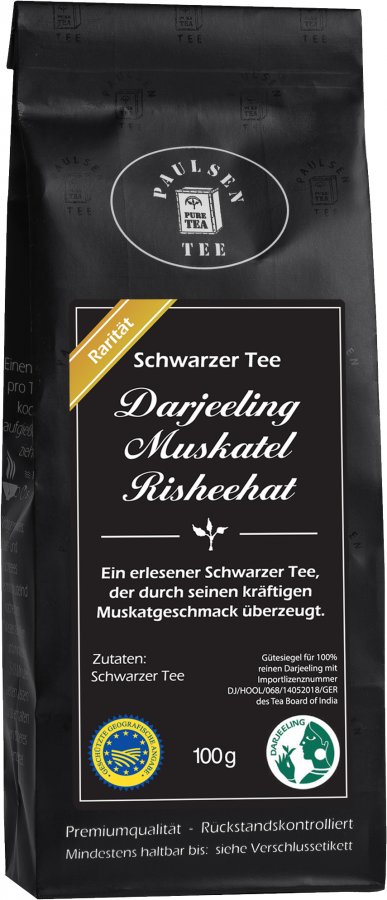 Darjeeling Second Flush, schwarzer Tee,  Muskatel Risheehat